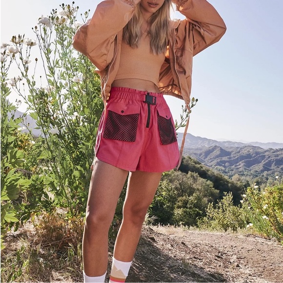 Free People Pants - NWT FP Movement by Free People Lovestruck High Rise Adventure Shorts - Pink Rose